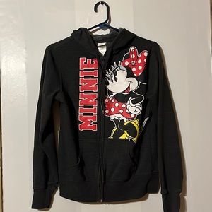 Disney Minnie Mouse Girl’s Hooded Sweatshirt Size M (7/9) Full Zip
